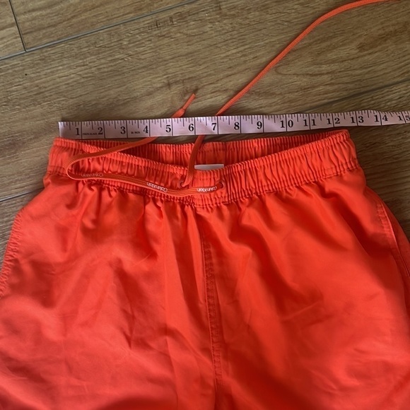 Men's Logo Swim Trunks, size small neon orange - Picture 7 of 9